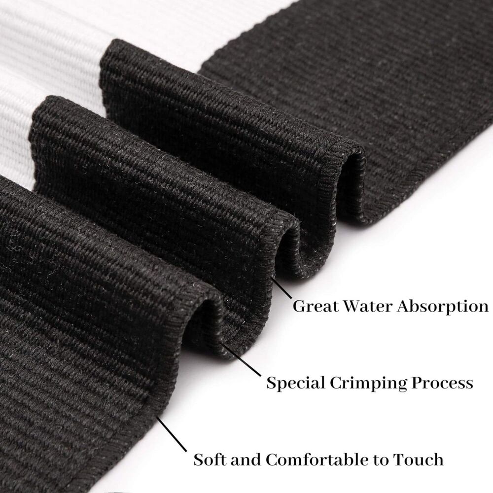 EARTHALL Black and White Striped Rug Indoor Outdoor 27.5" x 43" Cotton Washable - Picture 3 of 4